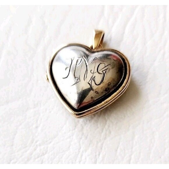 James Avery Sterling Silver 14K YG Photo Heart Locket